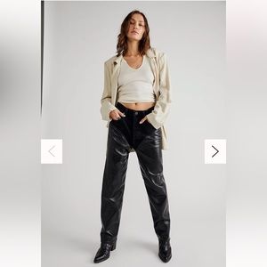 Agolde Harley Leather Jean Pants